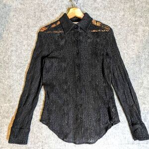 Vintage Dana Buchman Top Black Lace 10